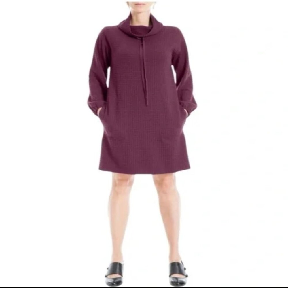 Max Studio - Long Sleeve Waffle Knit Dress - Size X-Small